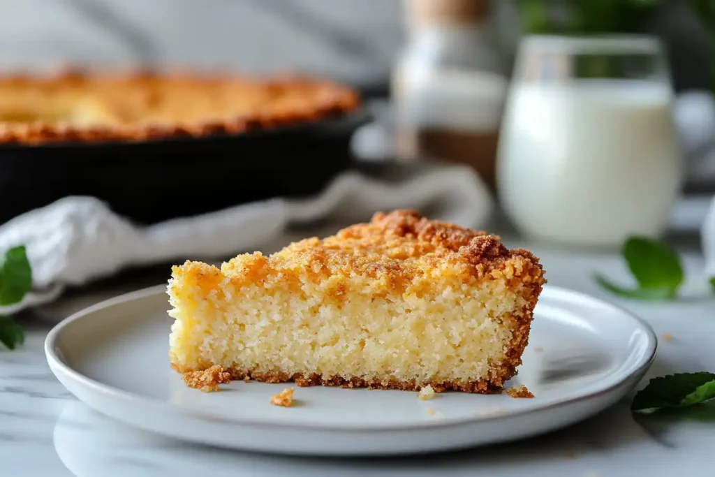 Why do Southerners not put sugar in cornbread, slice of Southern cornbread served with a glass of buttermilk.