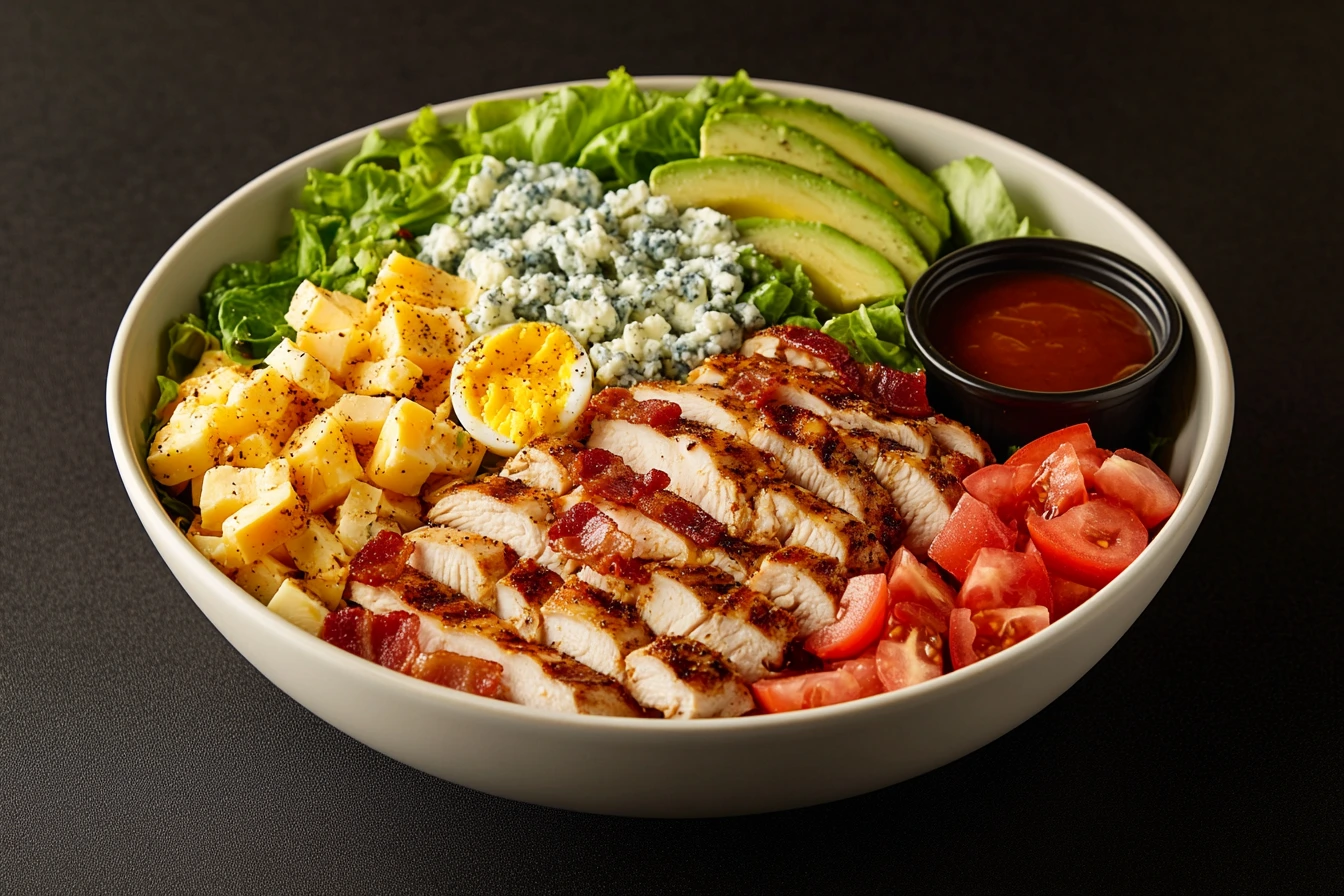 Classic American salad with grilled chicken.