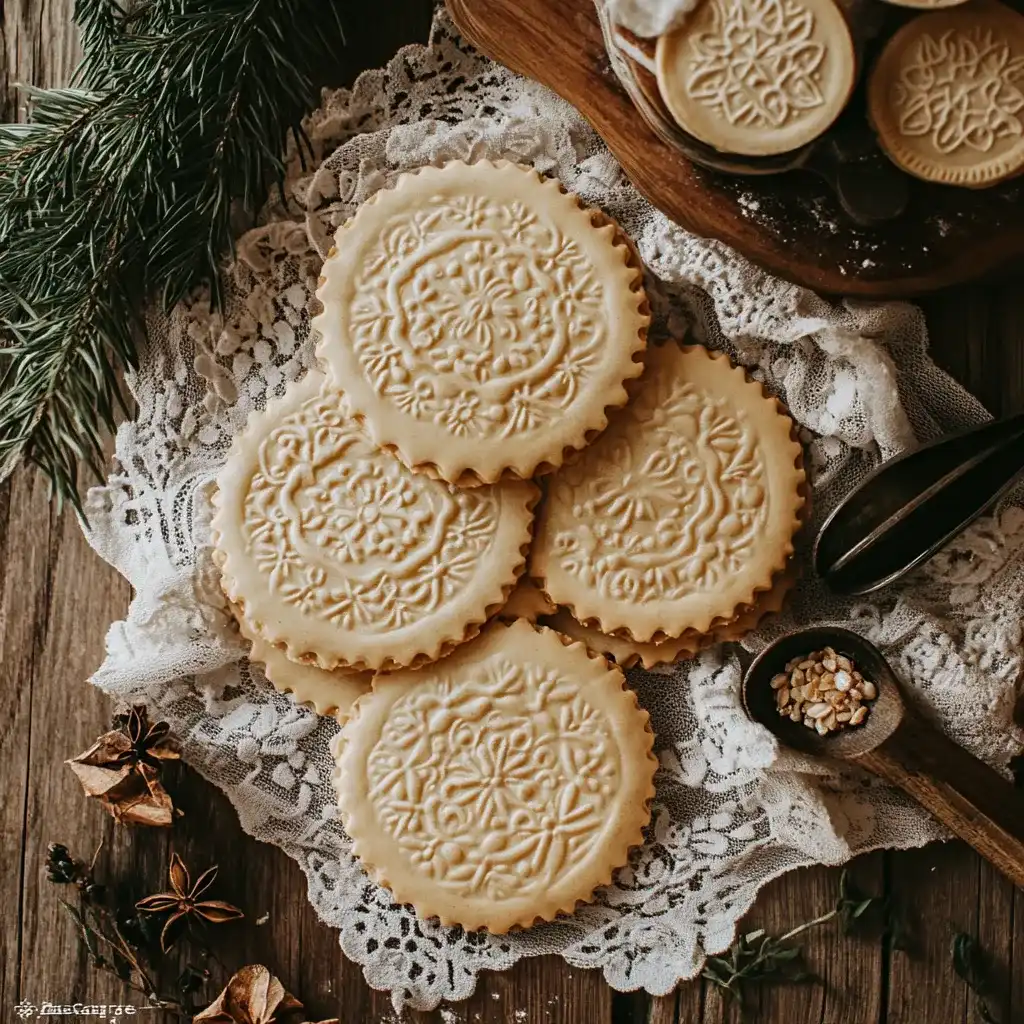 German Springerle cookies with intricate designs