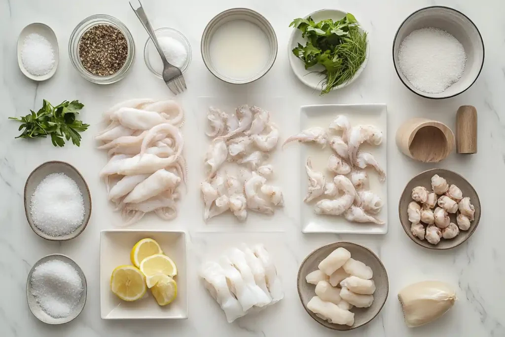 Why do you soak calamari in milk and prep with fresh ingredients