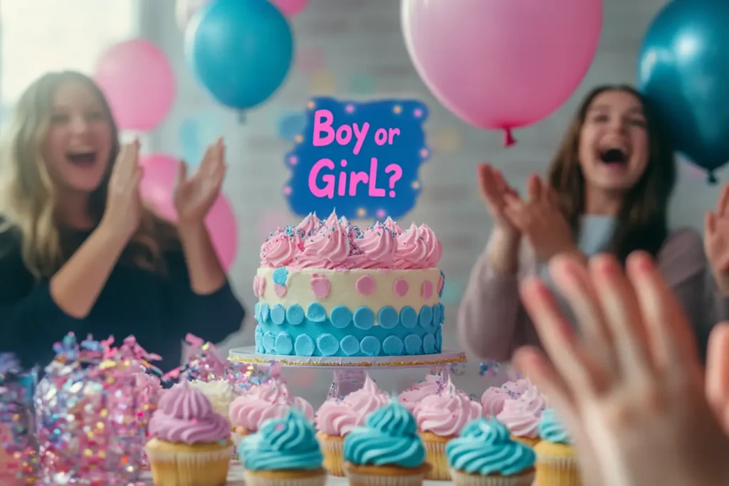 Gender Reveal Party Dessert Table