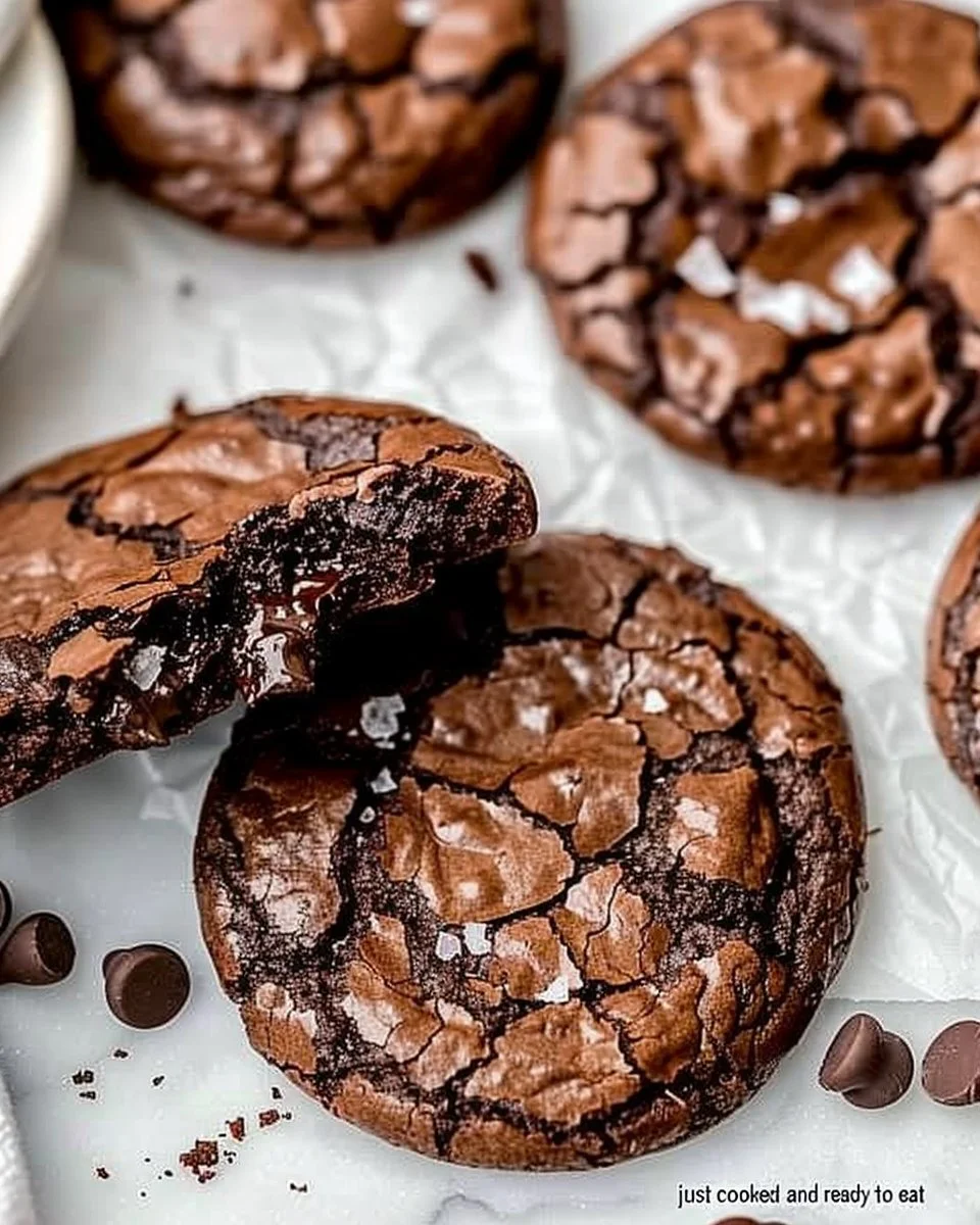 Delicious gourmet brownie cookies freshly baked and ready to enjoy.